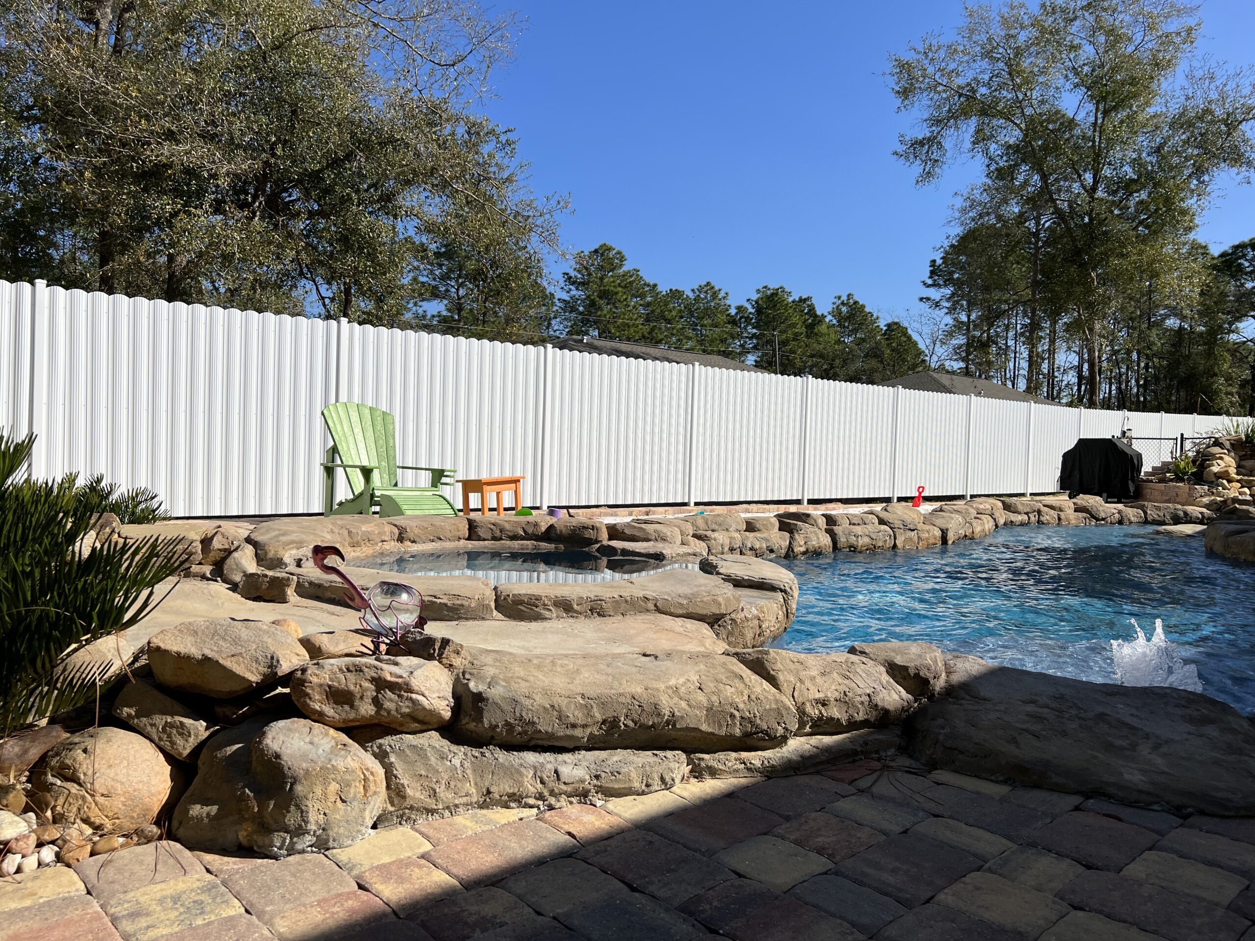 DuraFence installation in ocala, florida around a beautiful pool DuraFence installation in ocala, florida around a beautiful pool